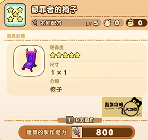 《奇幻生活 i:轉圈圈的龍和偷取時間的少女》神秘石板配方全分享-認罪者的椅子