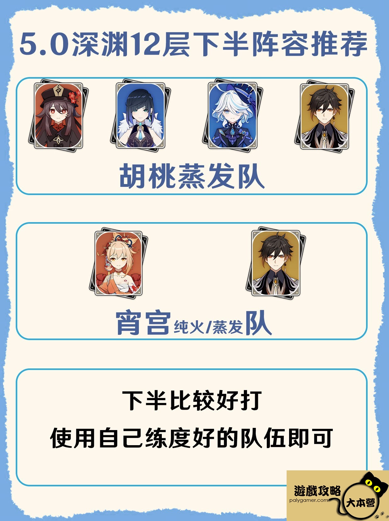 《原神》5.0深淵12層最佳配隊組合-03