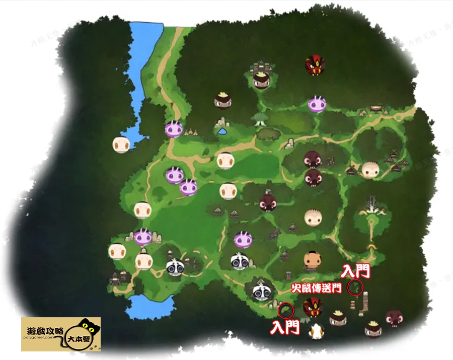 《妖之鄉/Yaoling: Mythical Journey》:妖精分佈圖-榕木林地圖