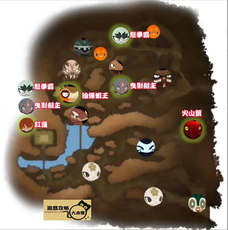《妖之鄉/Yaoling: Mythical Journey》:妖精分佈圖-大石像岭地圖