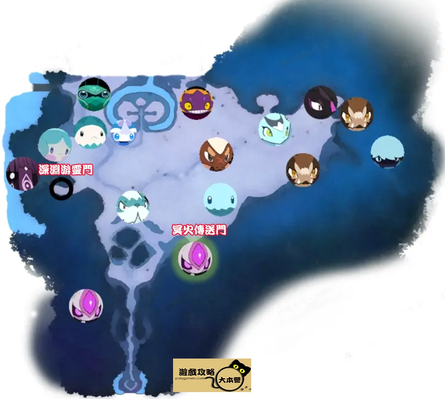 《妖之鄉/Yaoling: Mythical Journey》:妖精分佈圖-北部雪原地圖