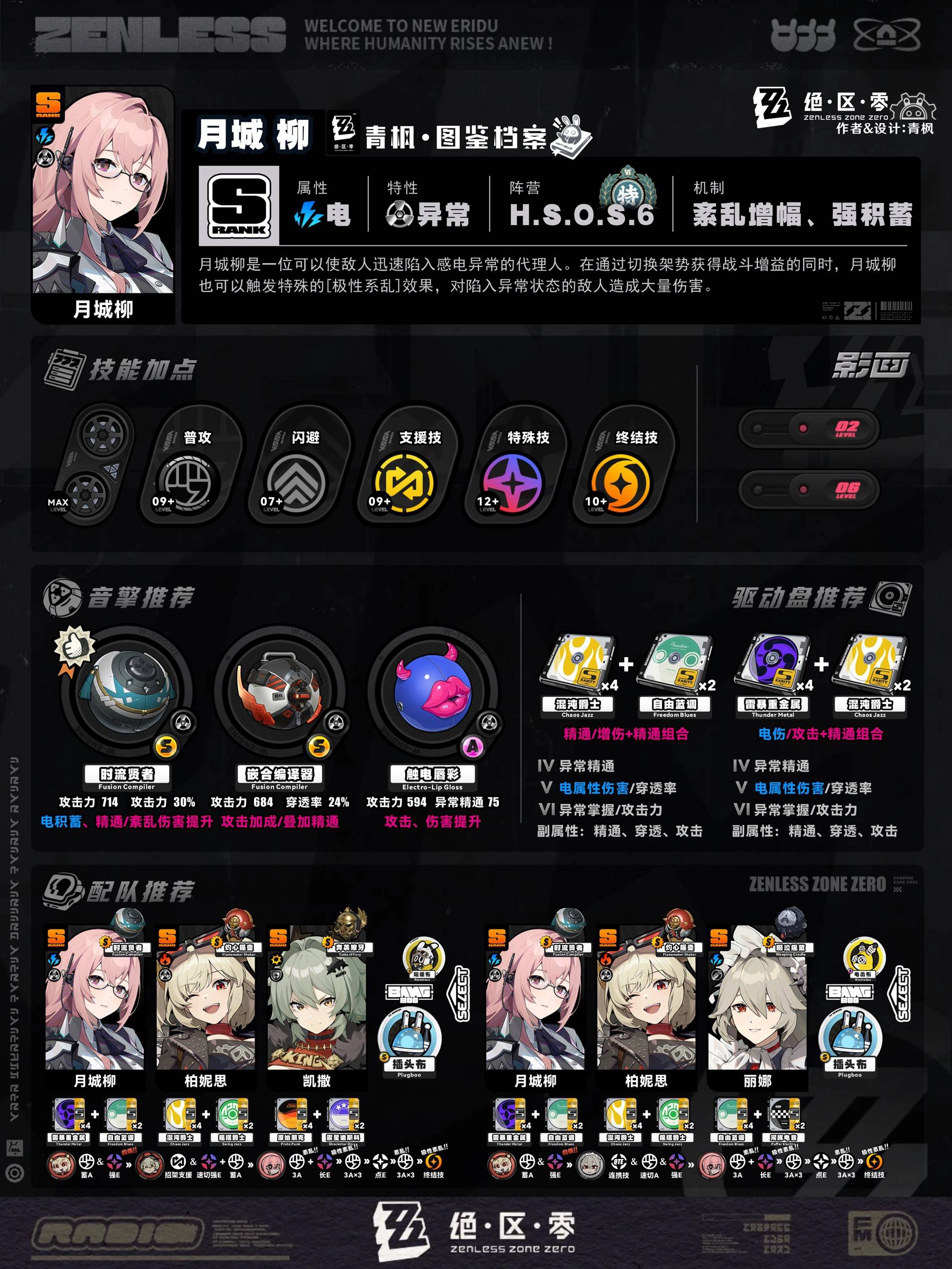 《絕零區》1.3版:角色快速養成攻略-月城柳 技能加點、音擎推薦、配隊推薦