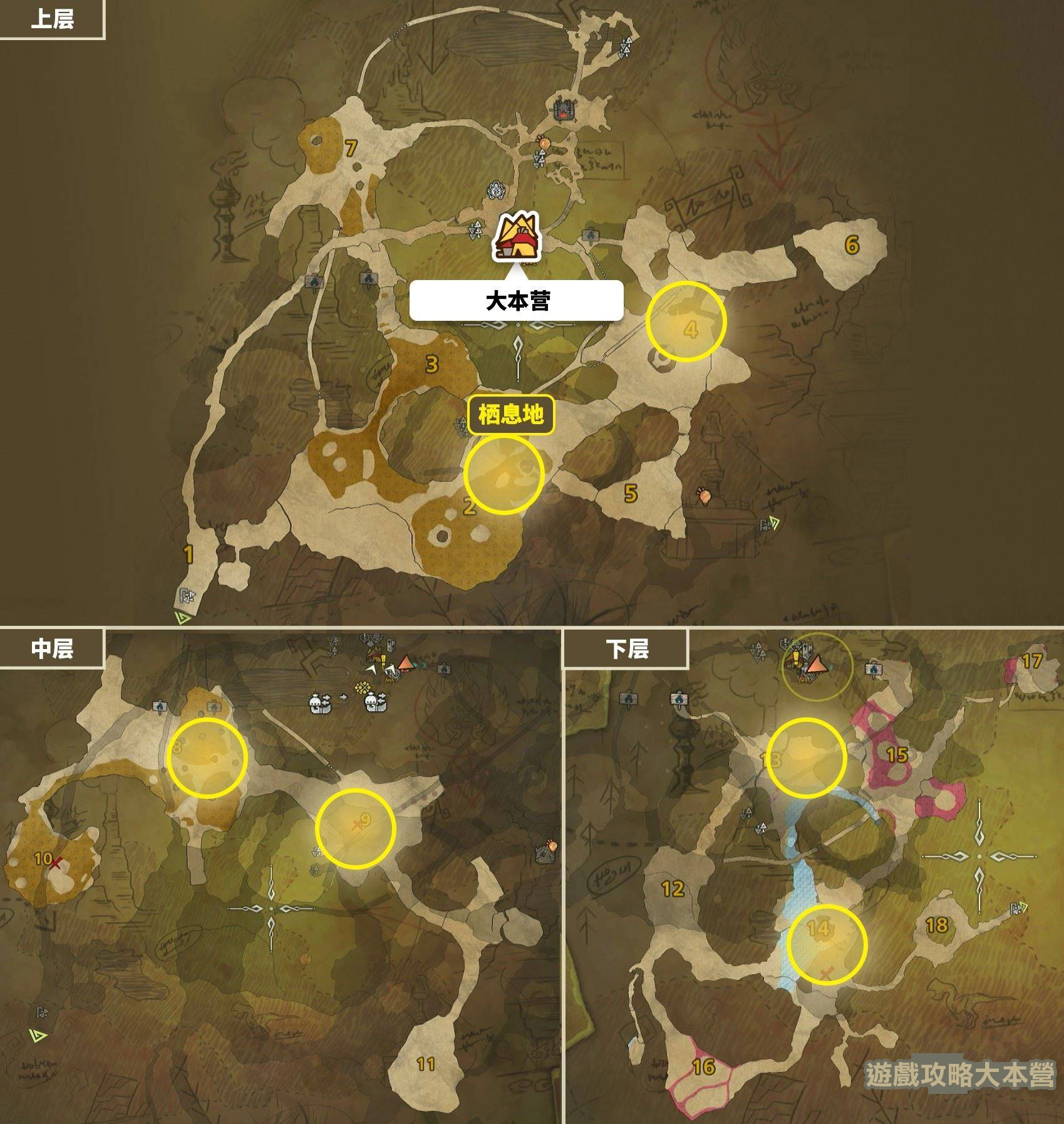 獵人必備!《魔物獵人荒野》小型魔物攻略與素材獲取指南-安全帽速龍分佈位置