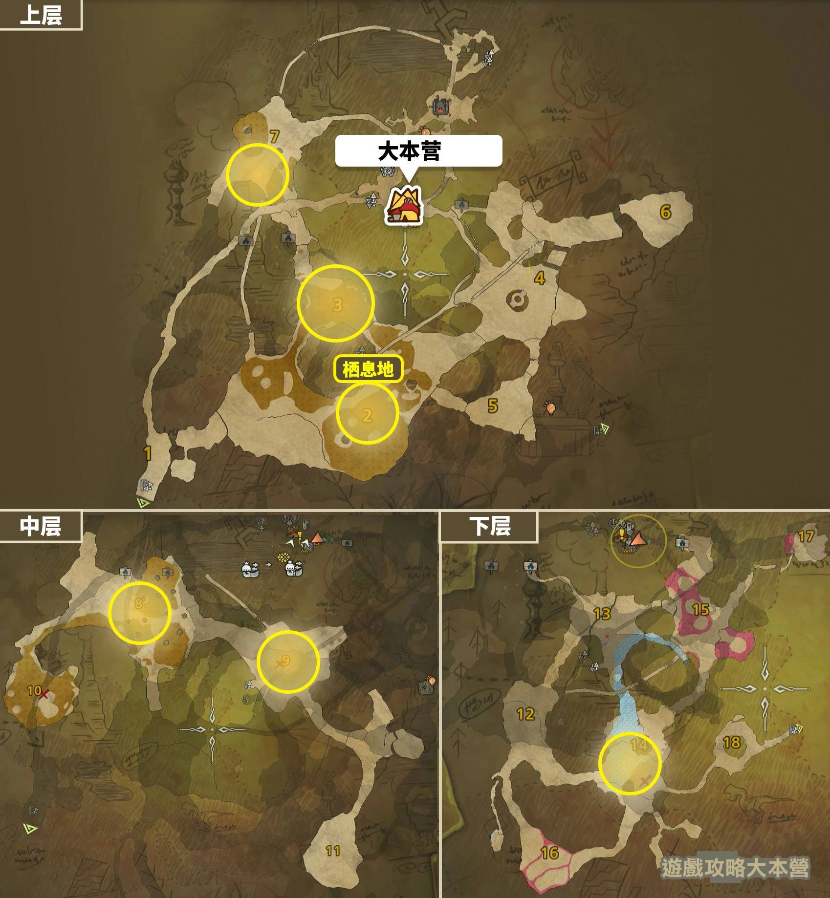 獵人必備!《魔物獵人荒野》小型魔物攻略與素材獲取指南-膠鯢分佈位置